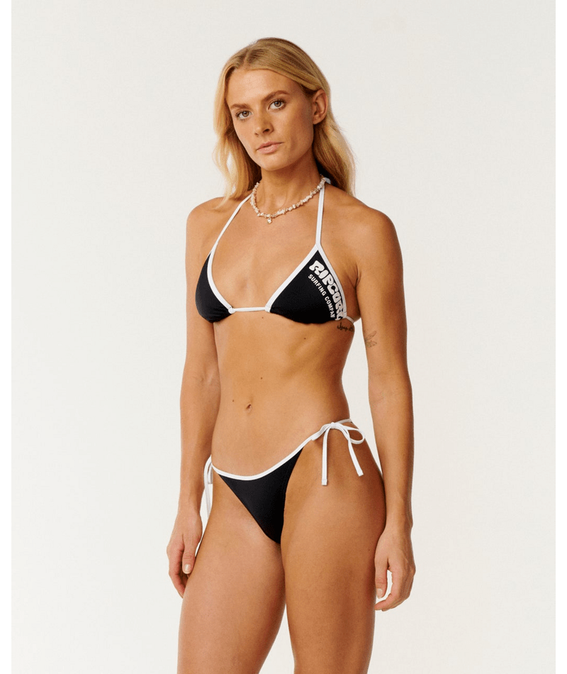 Rip Curl Surf Puff Sliding Tri in White/Black