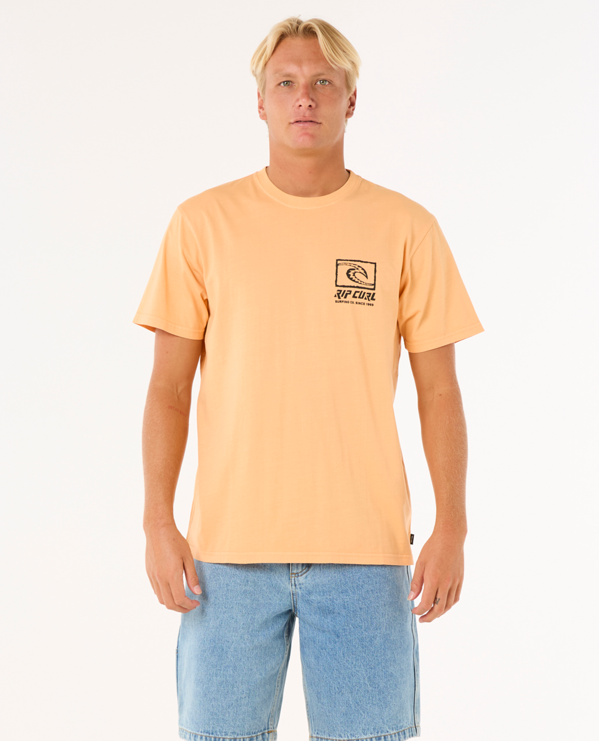 Rip Curl Raw Energy Trad Tee in MANDARIN ZEST