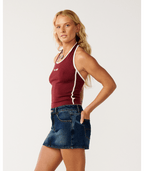 Rip Curl Samba Fitted Halter in DARK PlUM