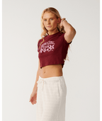 Rip Curl Retro Swell Baby Tee in DARK PlUM