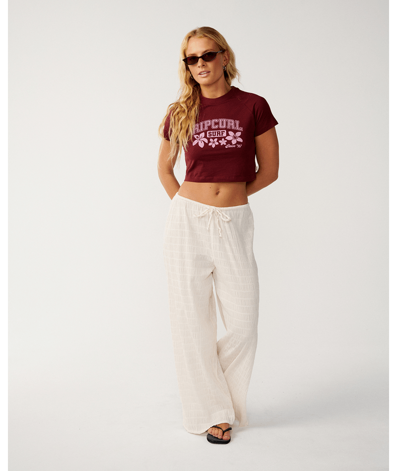 Rip Curl Retro Swell Baby Tee in DARK PlUM