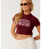 Rip Curl Retro Swell Baby Tee in DARK PlUM