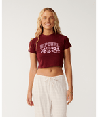 Rip Curl Retro Swell Baby Tee in DARK PlUM