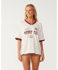 Rip Curl Surf Co Oversize V Neck in BONE