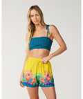 Rip Curl Bliss Stripe Shirred Bandeau in BLUE
