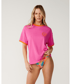 Rip Curl Tropical Desire Oversize Tee in HOT PINK