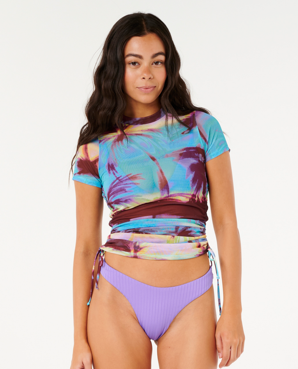 Rip Curl Hidden Isles Mesh Swim Tee in BLUE