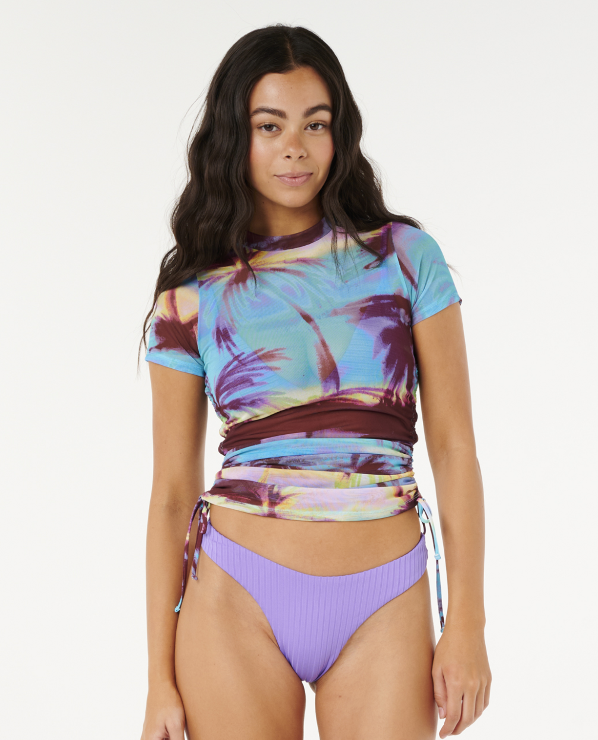 Rip Curl Hidden Isles Mesh Swim Tee in BLUE