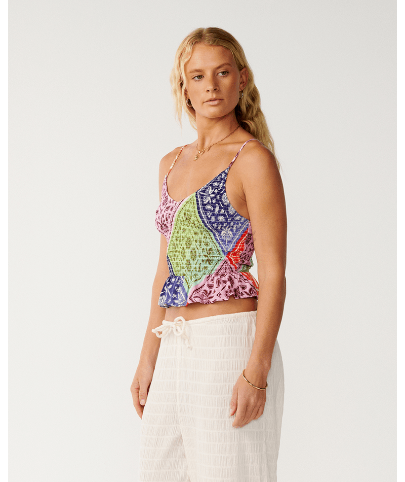 Rip Curl Bossa Nova Shirred Cami in MULTICO