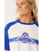Rip Curl Dolphin Archive Oversized Tee in BONE