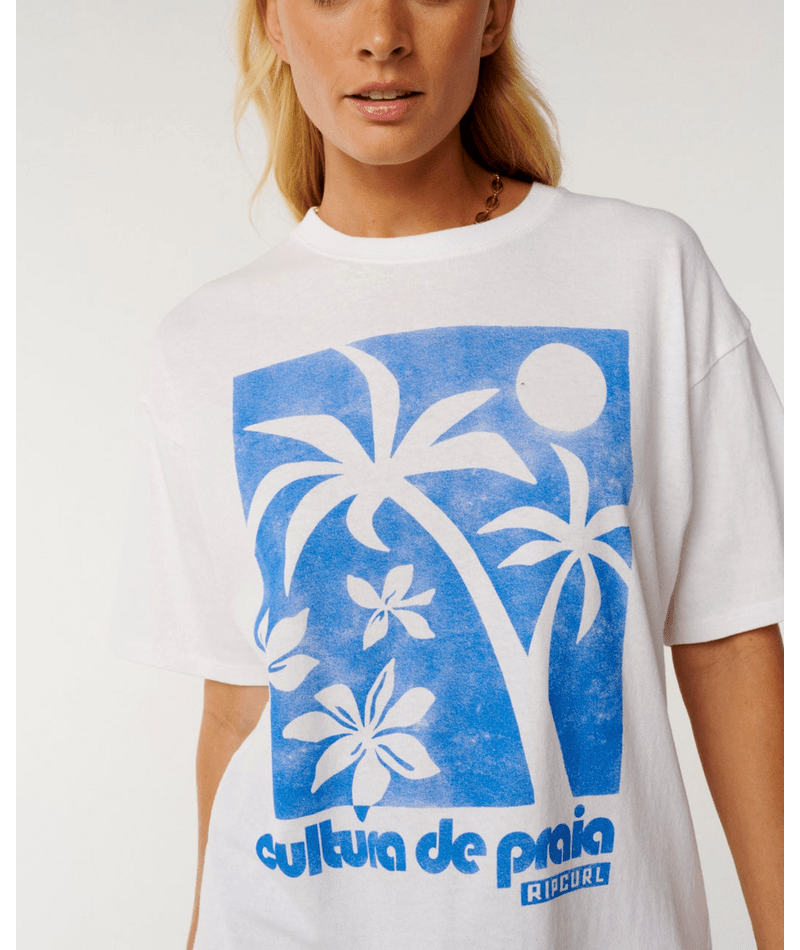 Rip Curl Paraiso Oversized Tee in White