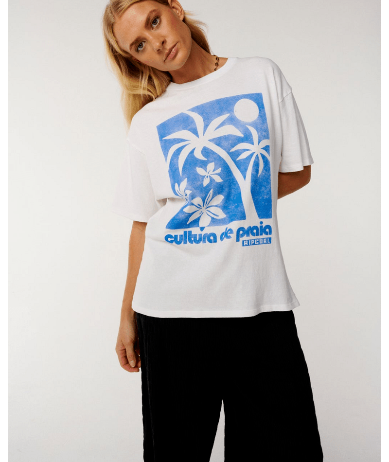 Rip Curl Paraiso Oversized Tee in White