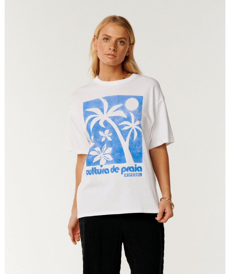 Rip Curl Paraiso Oversized Tee in White