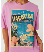 Rip Curl Echo Wave Oversized Tee in Purple