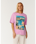 Rip Curl Echo Wave Oversized Tee in Purple