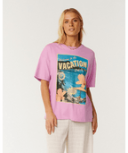 Rip Curl Echo Wave Oversized Tee in Purple