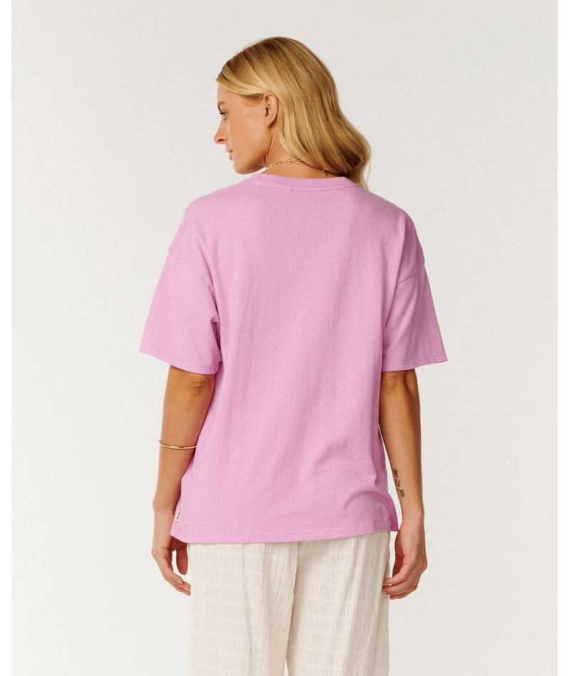 Rip Curl Echo Wave Oversized Tee in Purple