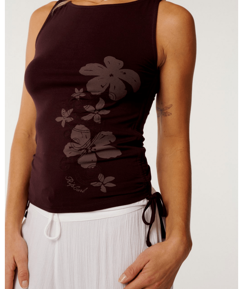 Rip Curl Echo Wave Y2k Tank in FUDGE