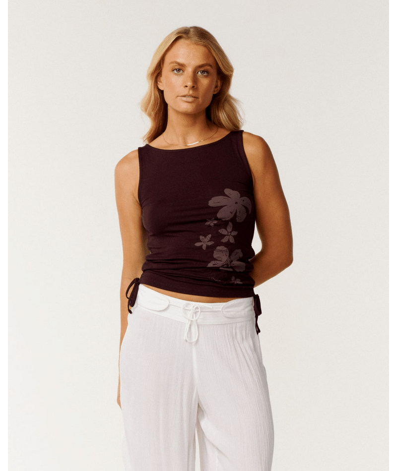 Rip Curl Echo Wave Y2k Tank in FUDGE