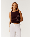 Rip Curl Echo Wave Y2k Tank in FUDGE