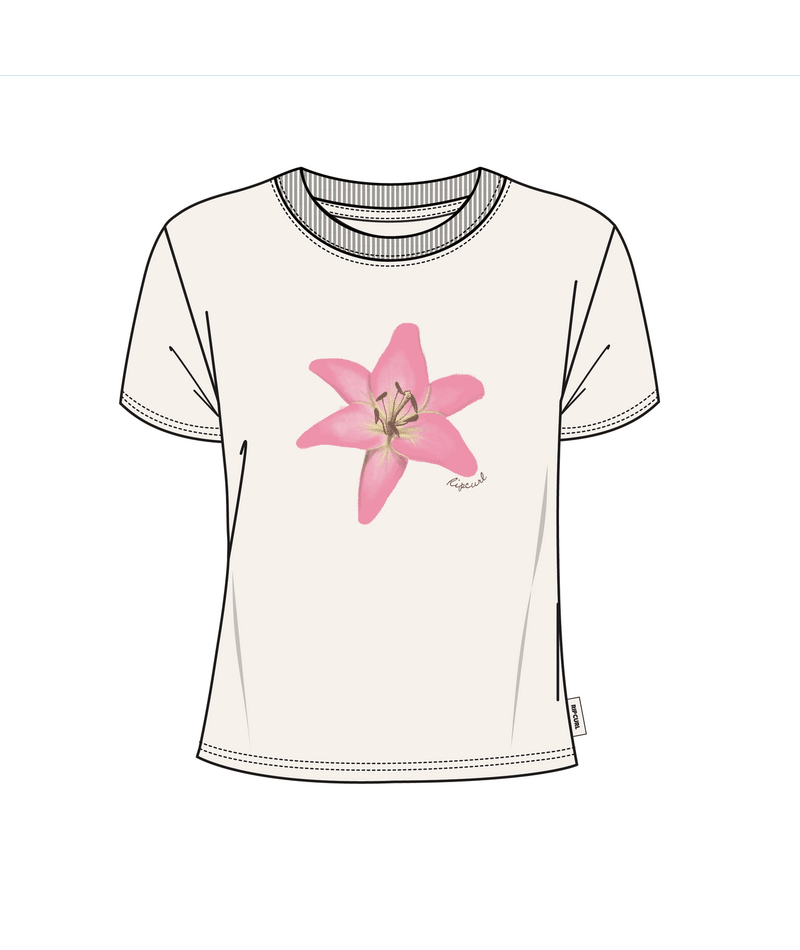 Rip Curl Lilly Fitted Tee in BONE