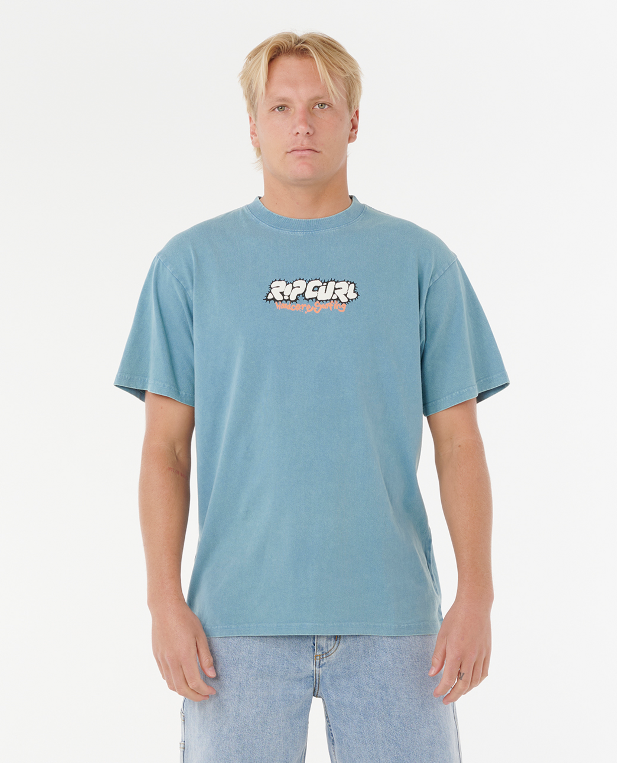 Rip Curl Raw Energy Bubble Tee in STORM BLUE