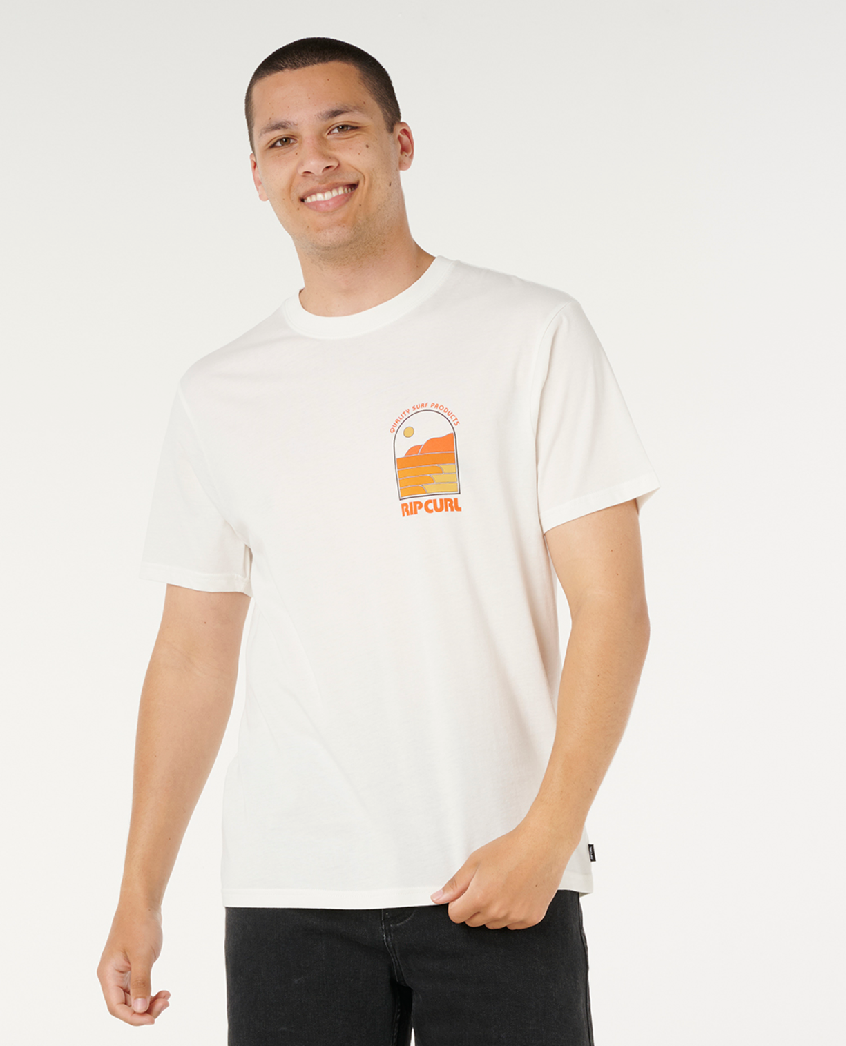 Rip Curl Surf Revival Line Up Tee in BONE