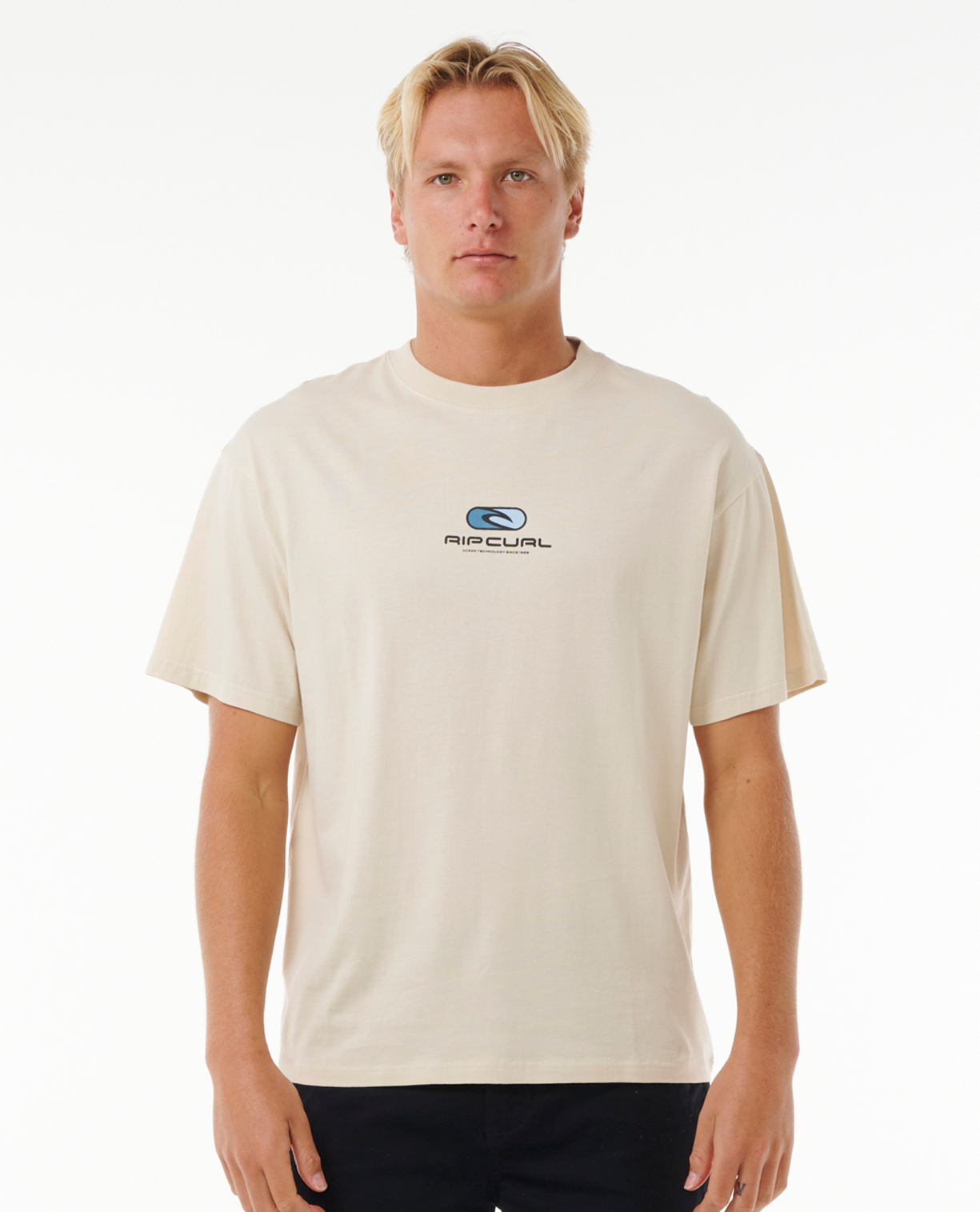 Rip Curl Pill Icon Tee in VINTAGE WHITE