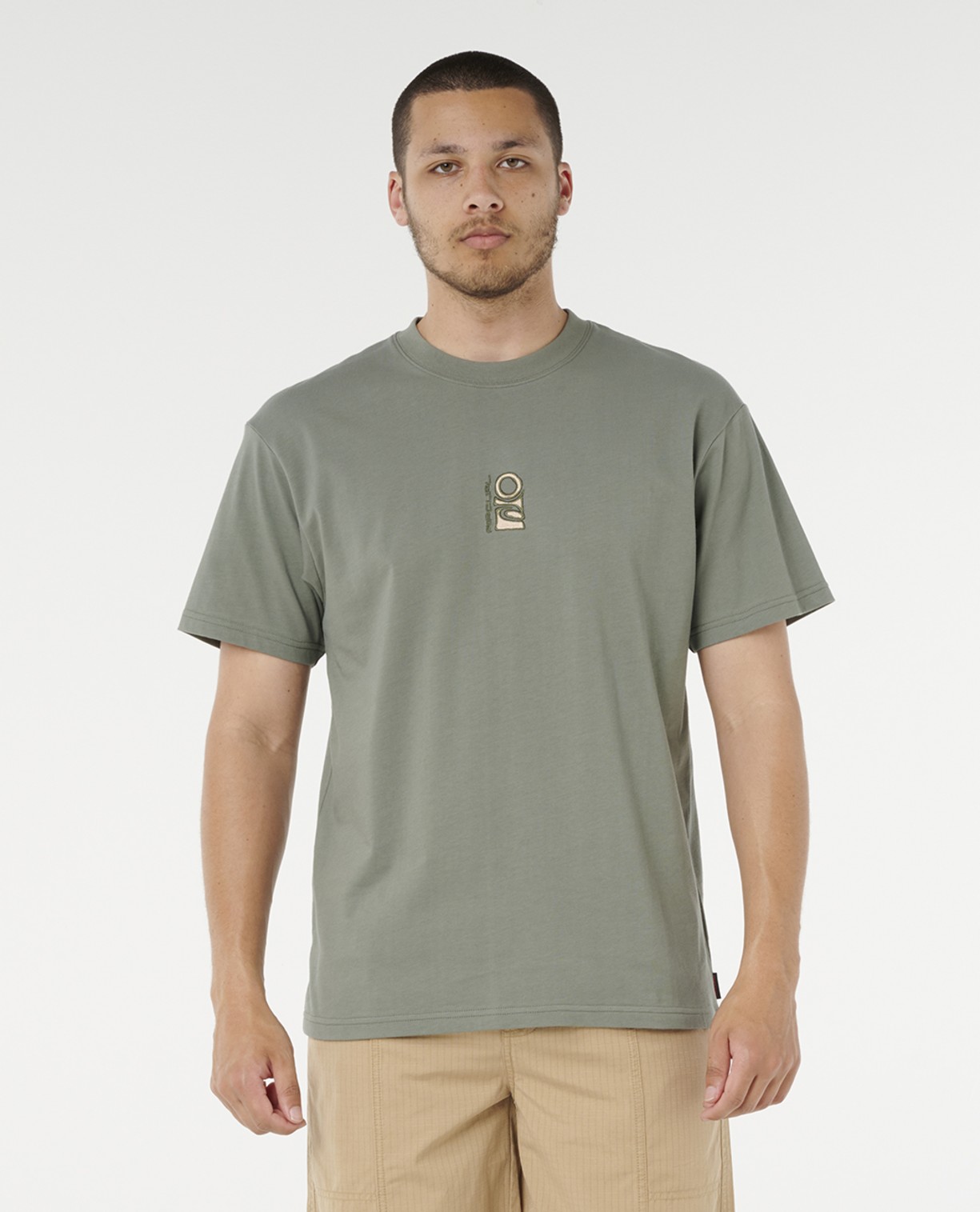Rip Curl Search Stack Embroid Tee in CACTUS GREEN