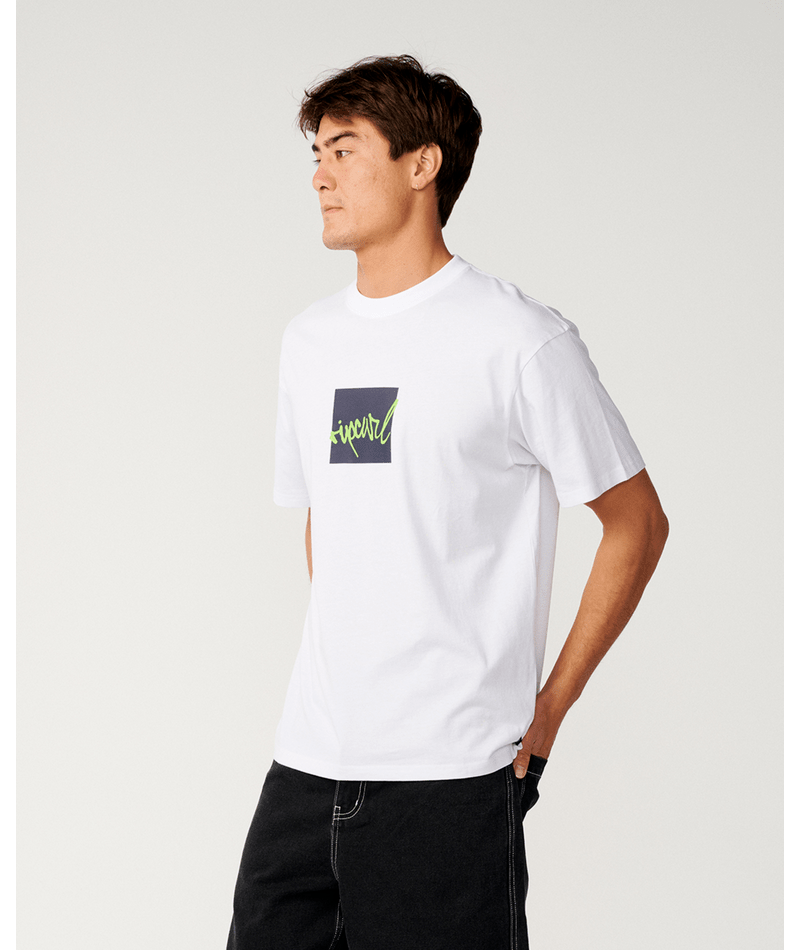 Rip Curl Rip Script Icon Tee in WHITE