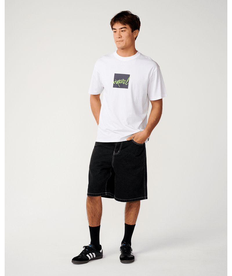Rip Curl Rip Script Icon Tee in WHITE