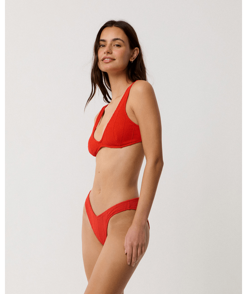 Rip Curl Vibe Surf Bralette in RED