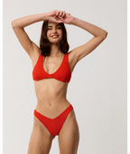 Rip Curl Vibe Surf High Cheeky in RED