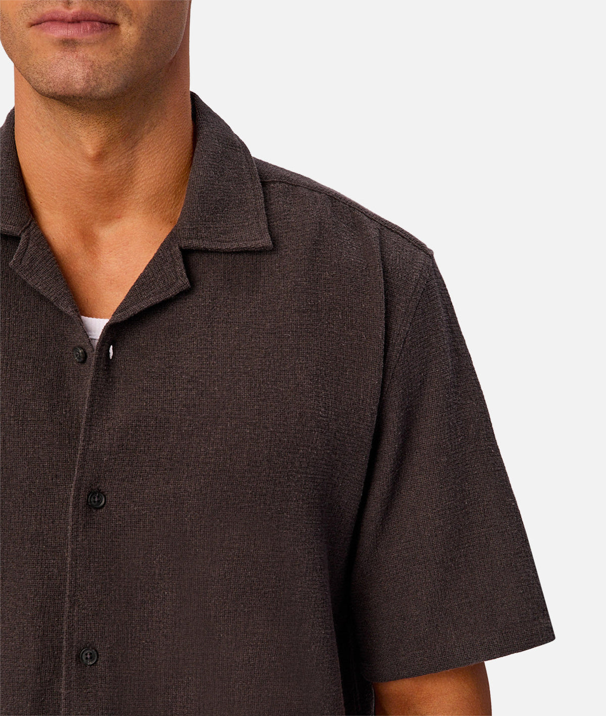 Industrie The Marbella Short Sleeve Shirt - Umber  in UMBER