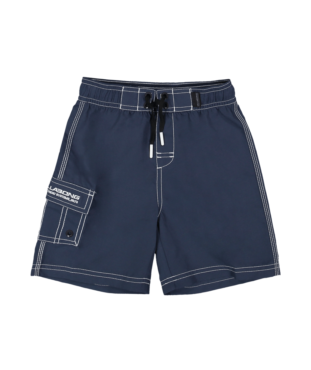 Billabong Boys 2-7 Groms Throw On 13" Boardshorts in Dusty Indigo
