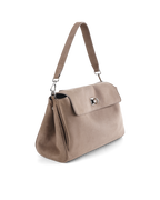 Billini VELA SHOULDER BAG in FOSSIL SUEDE-SILVER