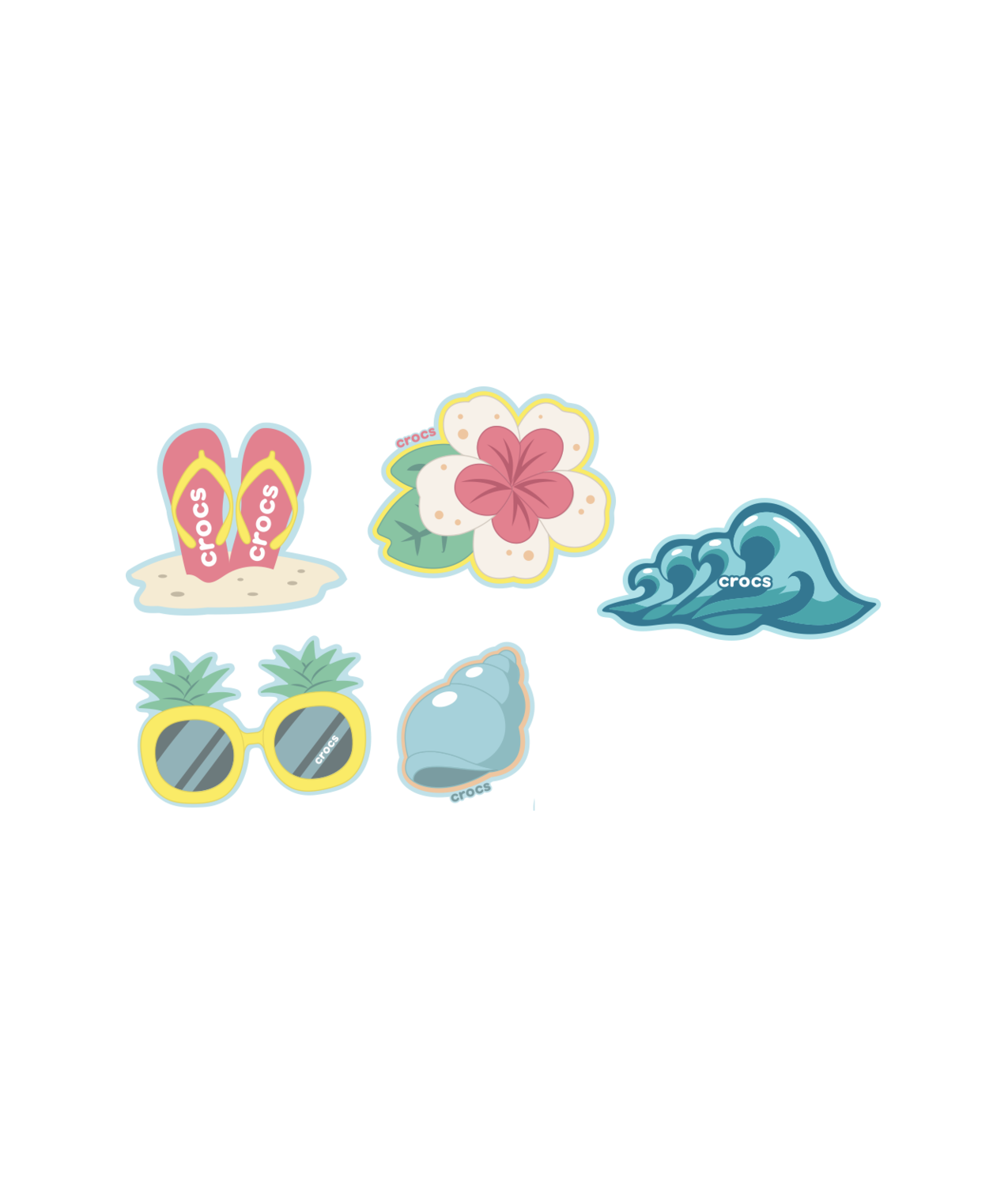 Crocs Beach Time 5 Pack in NO COLOR APPLICABLE