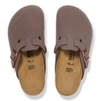 Birkenstock Boston Kids Mocca Birkibuc Narrow in Mocca