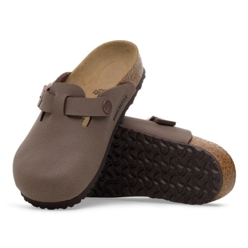 Birkenstock Boston Kids Mocca Birkibuc Narrow in Mocca