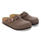 Birkenstock Boston Kids Mocca Birkibuc Narrow in Mocca