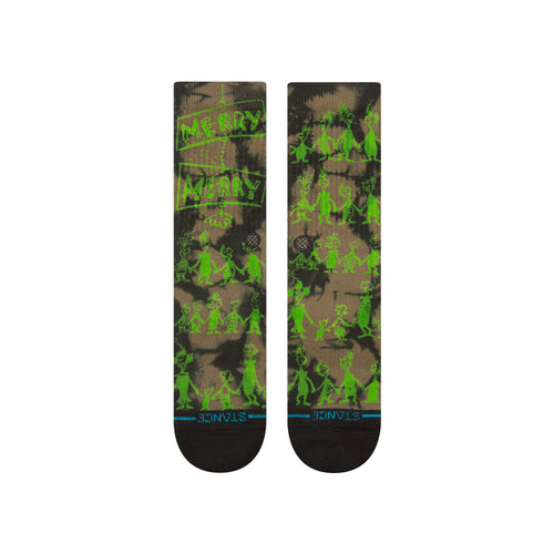 Stance THE GRINCH CREW SOCKS - DOWN IN WHOVILE in BLACK
