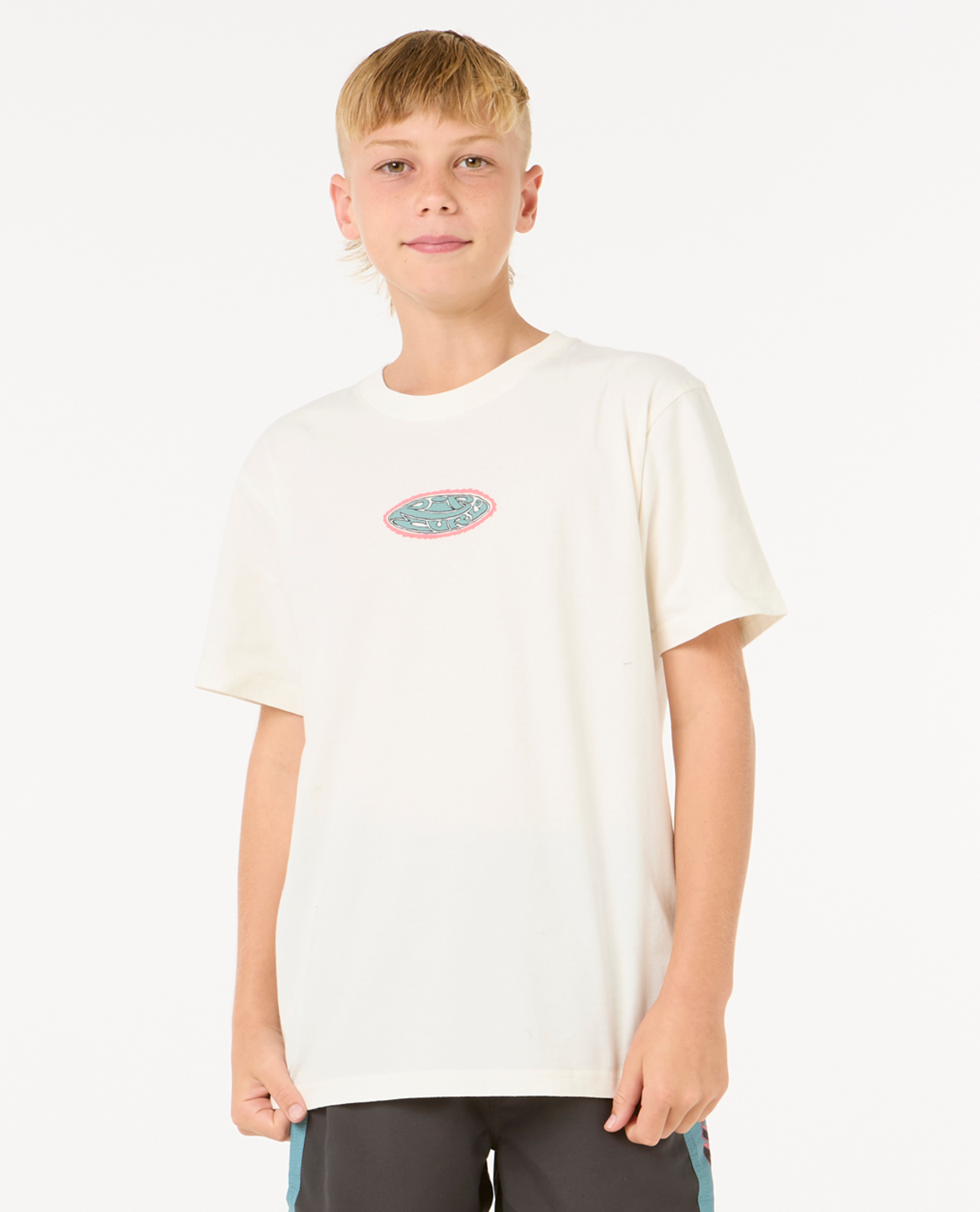 Rip Curl Raw Energy Logo Tee - Boy in BONE