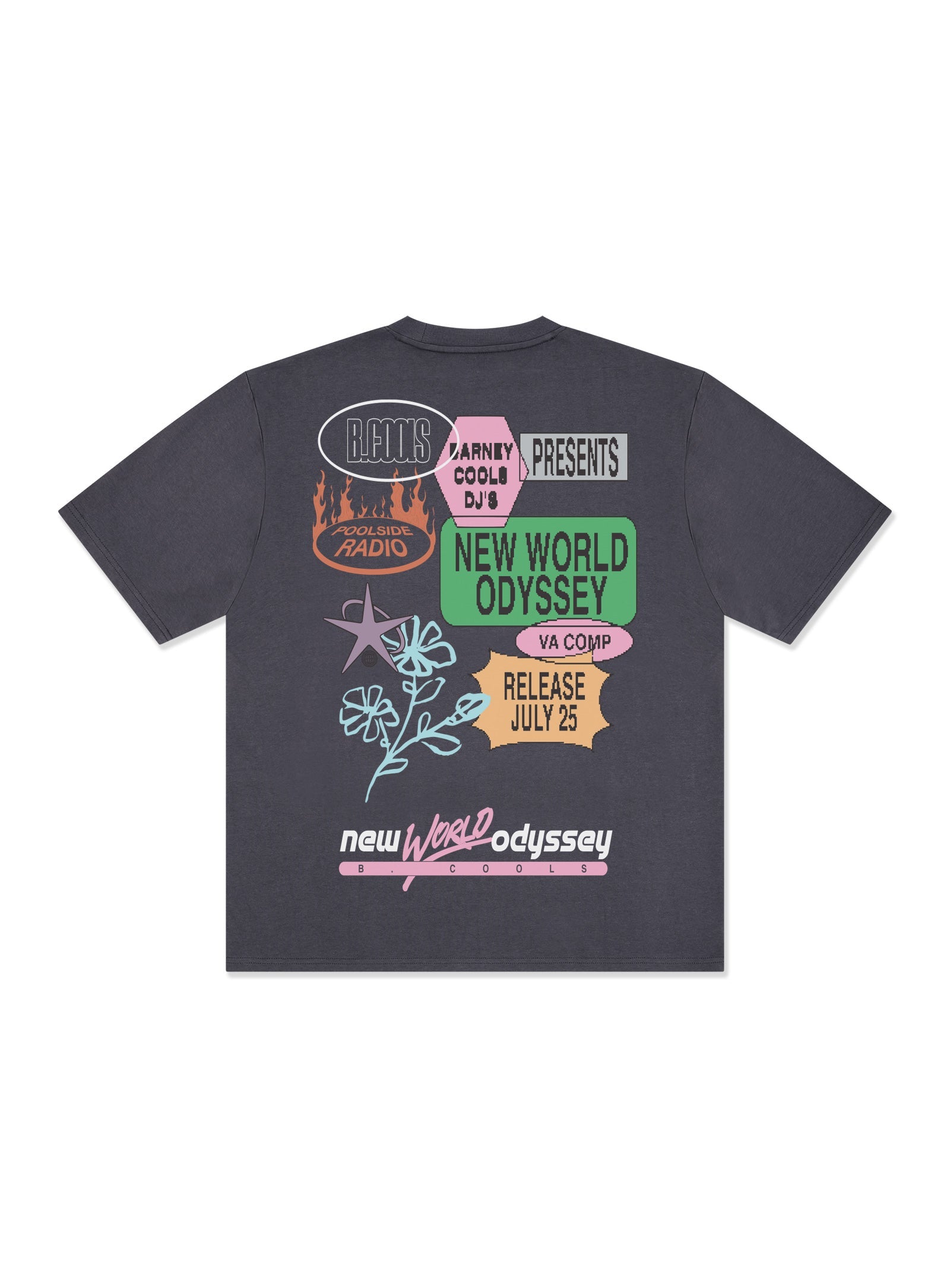 Barney Cools Nwo Tee in Washed Black
