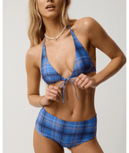 Rip Curl Archive: Plaid Sliding Tri in BLUE