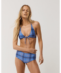 Rip Curl Archive: Plaid Sliding Tri in BLUE