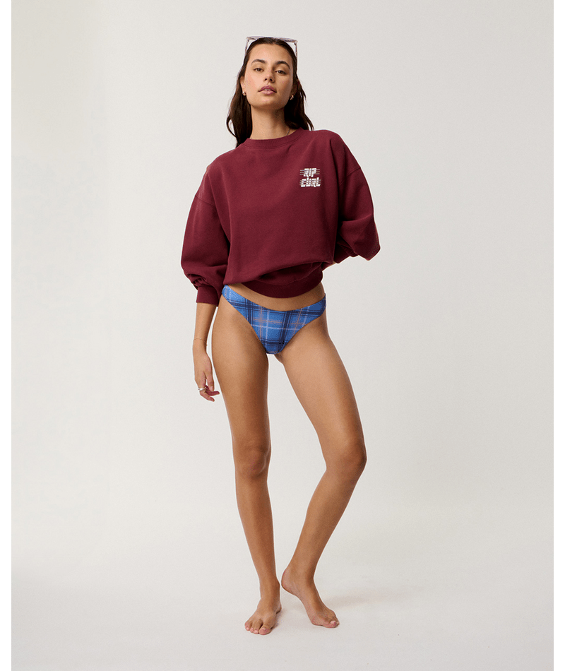 Rip Curl Archive: Plaid Skimpy Bottom in BLUE