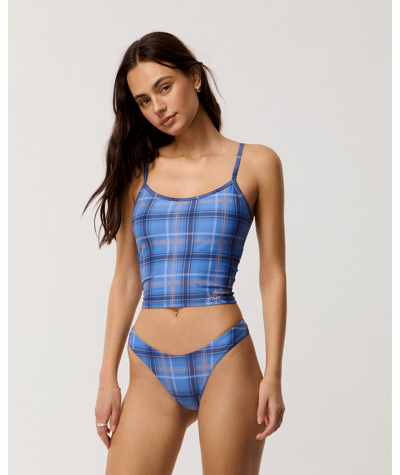 Rip Curl Archive: Plaid Tankini in BLUE