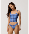 Rip Curl Archive: Plaid Tankini in BLUE