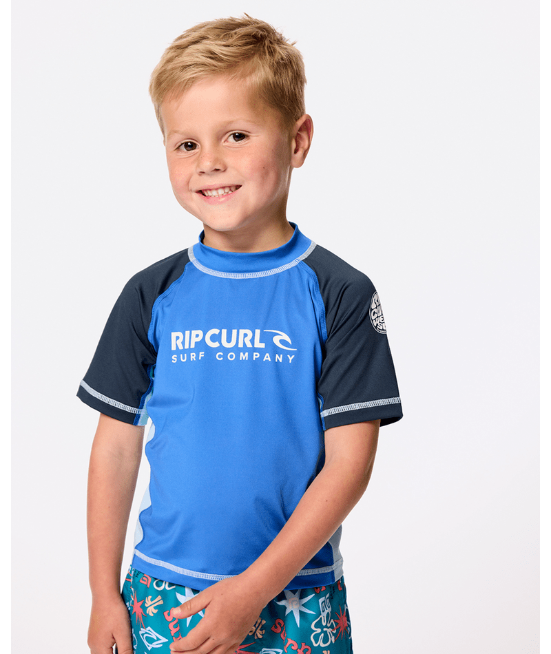 Rip Curl Shock Upf S/S-Boy in BLUE GUM