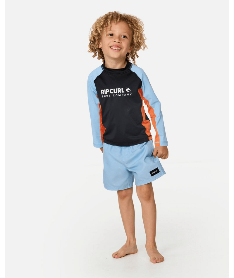 Rip Curl Shock Upf L/S-Boy in Black/Blue